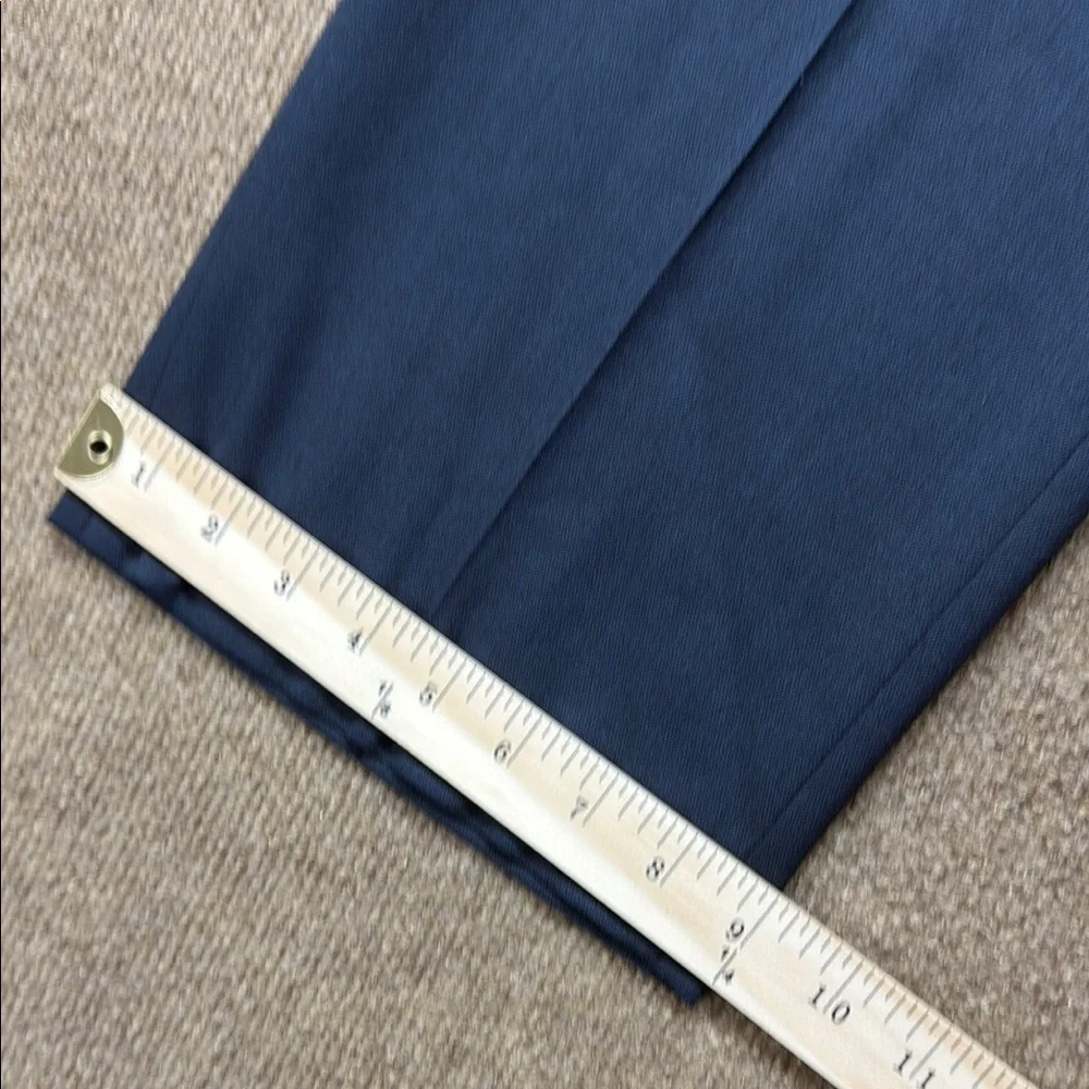 Chaps Men's Navy Blue Dress Pants 42x30 100% Wool Classic Fit Formal Slacks NWT